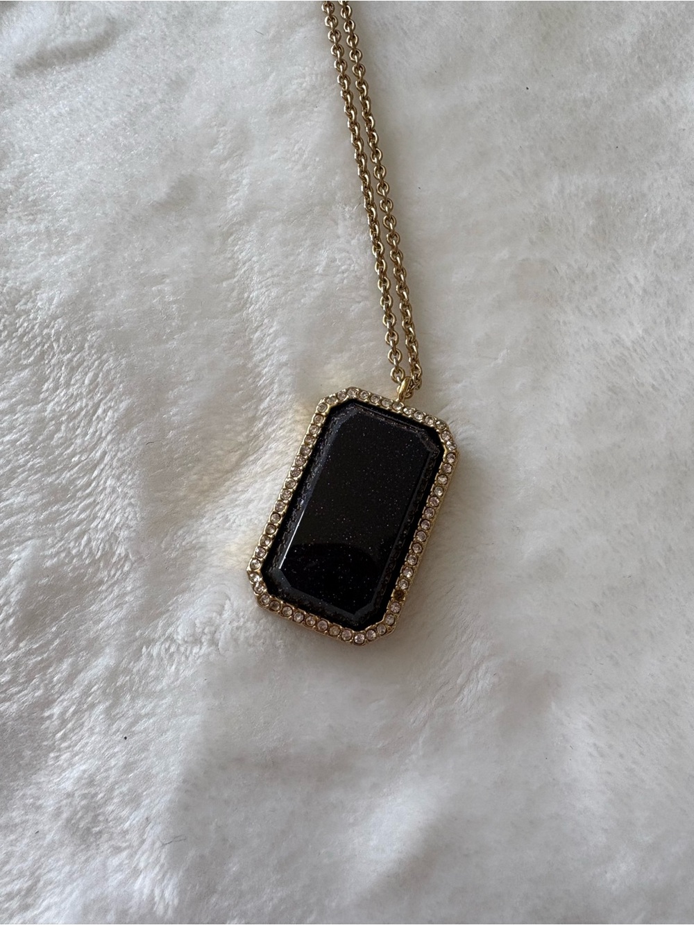 kate spade long gold-plated galaxy/dark blue pendant necklace - Picture 5 of 6